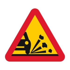 A11 Varning för stenskott
