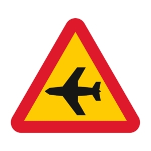 A23-1 Varning för lågt flygande flygplan höger