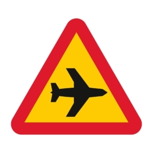 A23-2 Varning för lågt flygande flygplan vänster