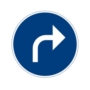 D1-5 Påbjuden körriktning