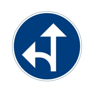 D1-6 Påbjuden körriktning