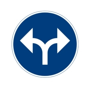 D1-8 Påbjuden körriktning