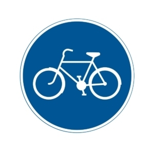 D4 Påbjuden cykelbana