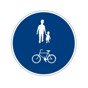D6 Påbjuden gång- och cykelbana
