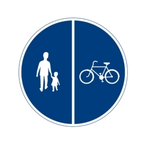 D7-1 Påbjudna gång- och cykelbanor
