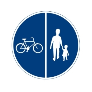 D7-2 Påbjudna gång- och cykelbanor