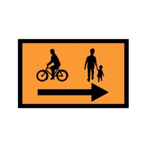 J2 Symboler Gång & Cykel med pil