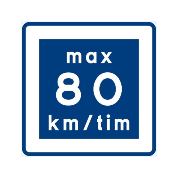 E11-8 Rekommenderad lägre hastighet - 80