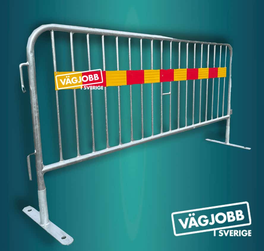 Kravallstaket Vägjobb. Galvaniserad stål-konstruktion
